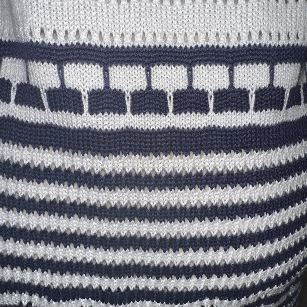 Joie Crochet White Blue Maxi Sleeveless Dress XL NWT - Picture 8 of 10